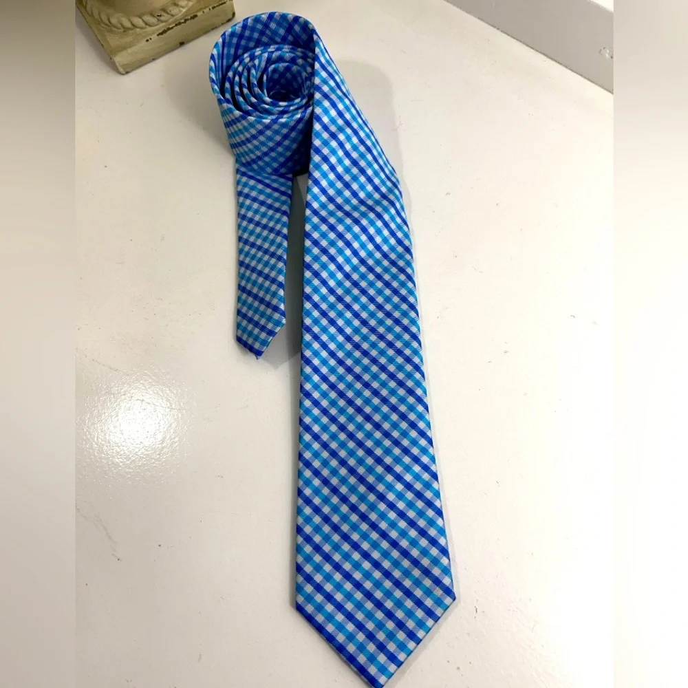 Nautica Preppy Stripes Blue Ocean Tie Plaid Quality Brand Beach Easter Spring